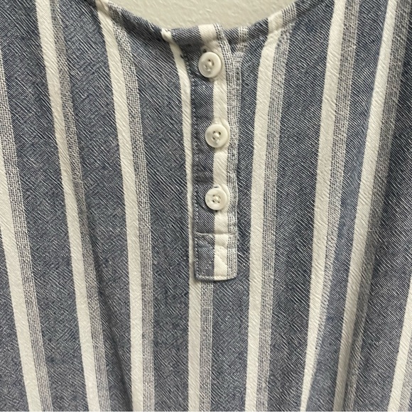 Cloth & Stone jumpsuit Chambray Cropped Wide Leg linen blend Size small - Picture 3 of 9